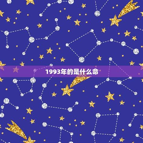 1993年是什么命